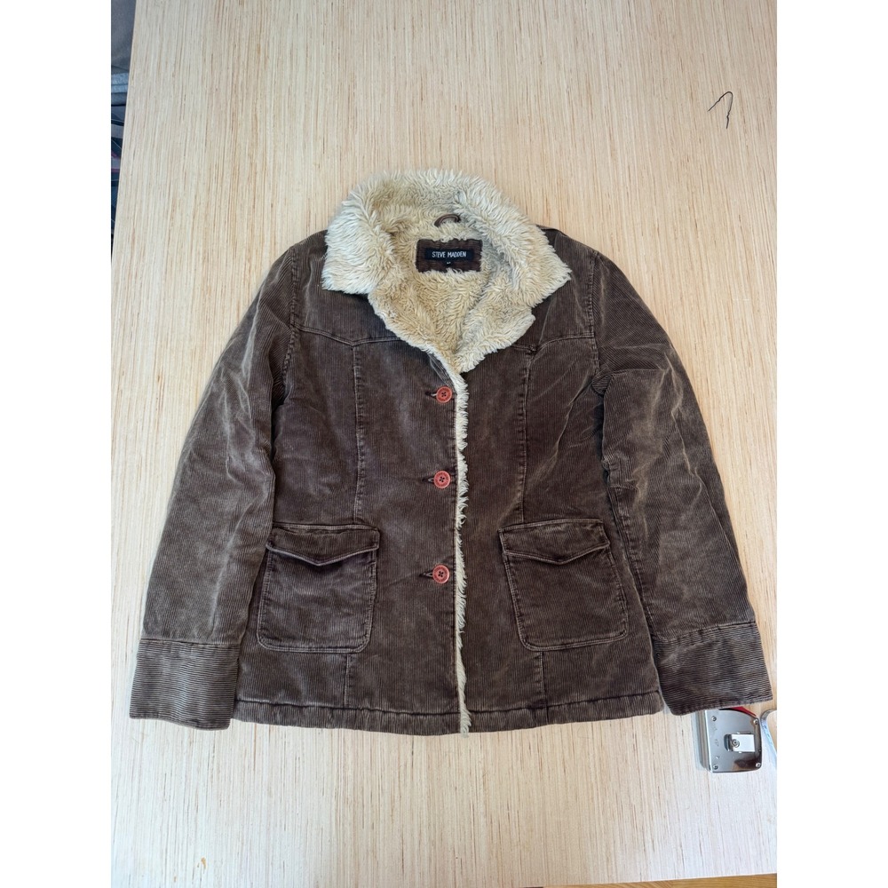 Stone Mountain Accessories Brown Corduroy Sherpa-Lined Jacket